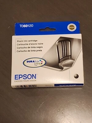 Epson Black Ink Cartridge T060120 Genuine Exp: 08/2012 NIB SEALED - Image 1 of 4