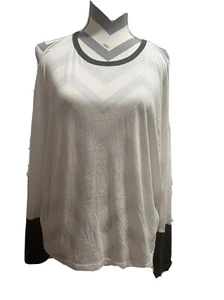 Chaser grau weiß V-Ausschnitt Kurzarm T-Shirt Tee Größe Medium - Bild 1 von 8