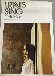 TRAVIS ORIGINAL PROMOTIONAL RECORD SHOP POSTER SING  - Imagen 1 de 1