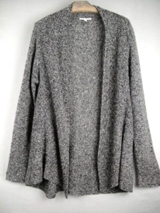 Cardigan Eileen Fisher taglia M 100% lino aperto davanti drappeggio manica lunga - Foto 1 di 6