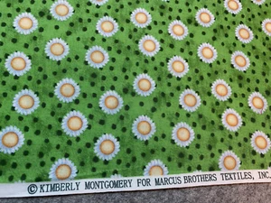 Kimberly Montgomery Marcus Brothers Retro Flower Cotton Quilt Fabric 1.5 yds - Picture 1 of 4