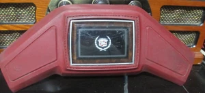 80-92 CADILLAC DEVILLE FLEETWOOD BROUGHAM OEM RED  STEERING WHEEL HORN CENTER - Picture 1 of 3