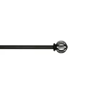 Selecciones de estilo, 28"" - 48"" Cortina de acero simple 5/8"" Caña de bronce con finales de jaula - Imagen 1 de 2