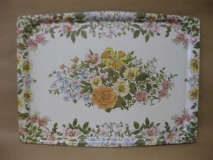 Vintage Retro Mallod Melamine Serving Tray Floral Great Britain 18 1/2"x 13 3/4" - Picture 1 of 10