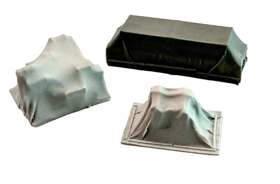 Bar Mills Scale Model Works 4030 O Scale Tarp Covered Materials (3 Pack of Casti - Image 1 of 1