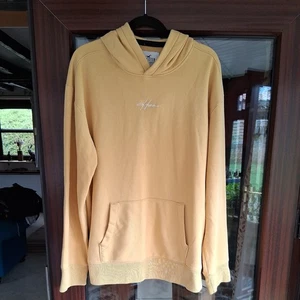 HOLLISTER Mens Graphic Hoodie Jumper XL Yellow Cotton - Picture 1 of 5