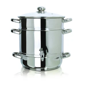 Euro Cuisine Stainless Steel Stove Top Steam Juicer Silver - Picture 1 of 5