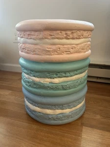 Viral TIKTOK Home Goods Pastel Color Macaron Macaroon Cookie Stool Side Table - Picture 1 of 2