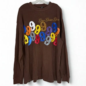 Gino Green Global Mens 3XL Waffle Knit Thermal Shirt Hip Hop Streetwear Y2K 999 - Picture 1 of 6