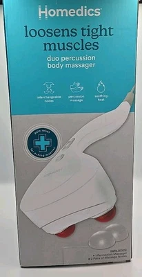 Masajeador corporal de percusión Homedics Duo con calor y 2 pares de nodos intercambiables Foto 1 de 2
