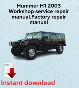 Manual de reparación de servicio de taller Hummer H1 2003, manual de reparación de fábrica, OEM - Imagen 1 de 3
