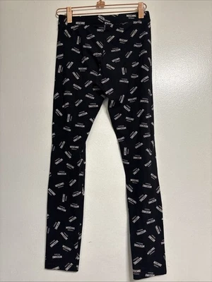 Moschino Milano Teens Leggings Size 14 Length 28 In Made In Italy Black - Image 1 of 4