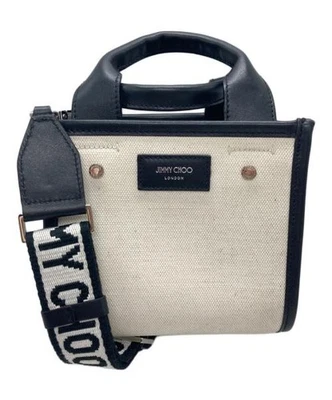 JIMMY CHOO                    SHOPPER TOTE/S White x Black - Image 1 of 4