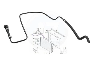 PARA BMW Z3 E36 (1998-2003) TANQUE EXPANSIÓN A MANGUERA RADIADOR 11531436122 Foto 1 de 4