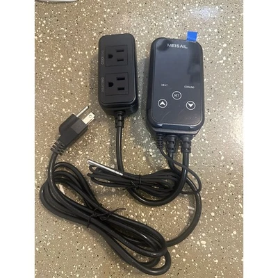 Temperature Controller Thermostat Dual Outlet Heating Cooling for Incubator Tank - Image 1 of 4