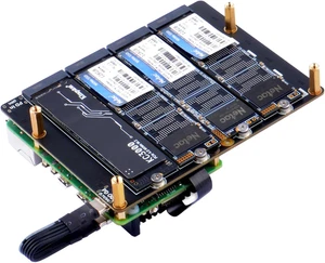 N16 Quad M.2 M-Key Nvme SSD HAT per Raspberry Pi 5, Supporto M.2 Nvme M-Key 2230/ - Foto 1 di 9
