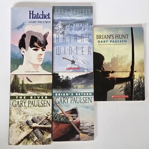 Hatchet Brian’s Saga Gary Paulsen COMPLETE Series SET Lot Books (1-5) Paperback - Picture 1 of 4