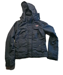 HOLLISTER Y2K CALIFORNIA HOODED WINTER JACKET NAVY/PINK SZ XS - Picture 1 of 15