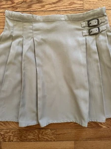Lands’ End Girls' School Uniform Skirt - EUC, Khaki Beige, Size 14 - Picture 1 of 7