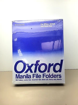 Oxford Manila File Folders 100 count Letter Size Assorted Tabs - Image 1 of 4