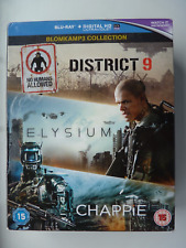 Blomkamp3 Collection: District 9/ Elysium/ Chappie (Blu-ray 2015, 4-Disc Boxset)