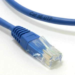 50cm Kurz Blau Netzwerk Kabel Ethernet RJ45 Stecker Cat5E UTP Patchkabel 0.5m - Afbeelding 1 van 3