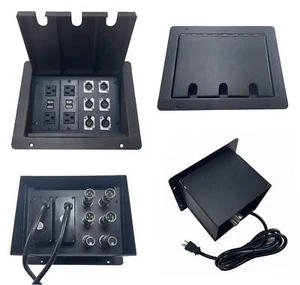 PROCRAFT GRANDE TAPA DE 3 ORIFICIOS ALIMENTACIÓN EMPOTRADA Escenario Bolsillo/Piso Caja con 2) CABLEADO - Imagen 1 de 7