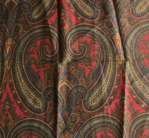 Ralph Lauren Galsworthy Paisley Crimson 26"x26" Fabric Remnant - Picture 1 of 2