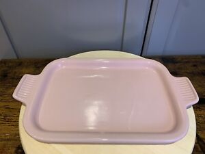 Le Creuset Stoneware Rectangular Serving Platter- Chiffon Pink