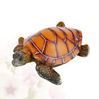 2 Pcs Coastal Ocean Sea Turtle Wildlife Sculpture Fish Tank Turtle Miniature