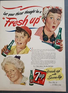 1944 7 Up Soda Pop Fresh Up To Enjoy The Summer More Vintage Print Ad - Picture 1 of 1