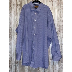 Johnny Bigg Dune langärmliges blaues Stretch-Karohemd Größe 9X - Bild 1 von 10