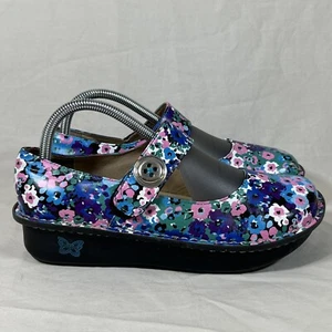 Alegria Paloma Floral Leather Clogs Mary Jane Women's Size 38 US 8-8.5 Pal-378 - Picture 1 of 15