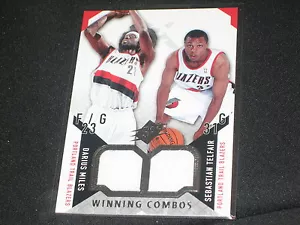 DARIUS MILES SEBASTIAN TELFAIR CERTIFIED AUTHENTIC DUAL GAME USED JERSEYS CARD - Imagen 1 de 2