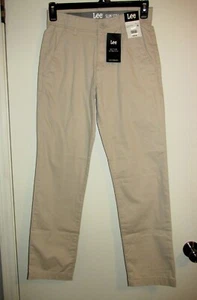 Pantalones Lee Active elásticos ajustados rectos caqui para hombre (talla 30x32) NUEVOS CON ETIQUETAS - Imagen 1 de 5