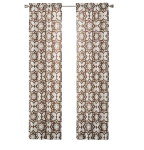 Udall 56" x 95" Polyester Rutentasche Gardine Panel Kakao - Bild 1 von 1