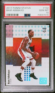 2017-18 Panini Status Bam Adebayo Rookie Card PSA 10 GEM MINT RC 🔥 Heat - Picture 1 of 2