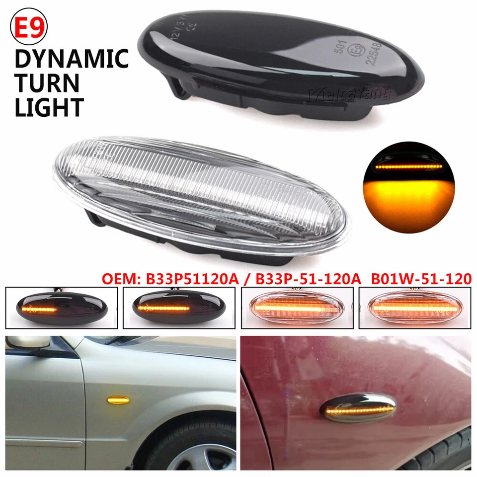 For Mazda Protege 5 02-03 MX-6 Tribute 323 B2500 LED Dynamic Side Marker Light — 第 1/4 张图片