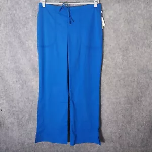 Code Happy Blue Medical Men Scrub Pants Medium Drawstring Pockets Elastic Waist - Picture 1 of 12