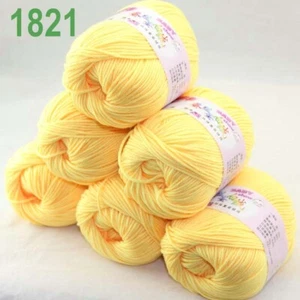 Sale 6 Skeinsx50g Cashmere Silk Wool Children Hand Knit Blankets Crochet Yarn 21 - Picture 1 of 11