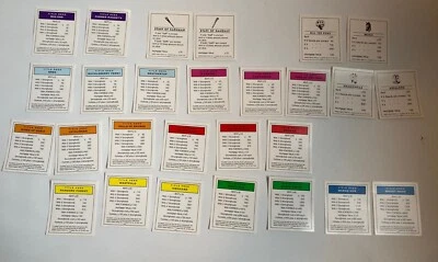 Monopoly LORD OF THE RINGS 2003 Trilogy Edition TITLE DEED CARDS (missing one) - Image 1 of 4