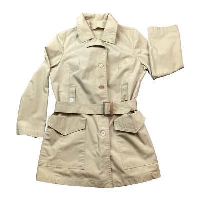 Vintage 60s Pier 4 Davis of Boston Khaki Trench Coat Jacket Women M/L - Image 1 of 4