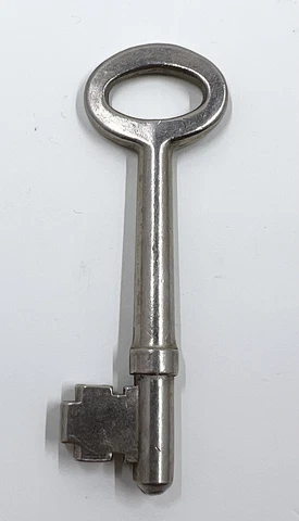 Antique Fancy Ornate Hollow Barrel Steel Skeleton Key 2.25” Cover