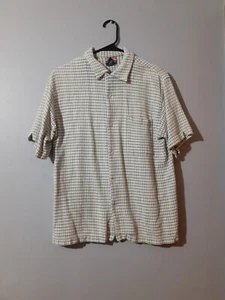 Free People Men's Shirt Button Up Short Sleeve Tweed Blue Green Small Coastle - Picture 1 of 5