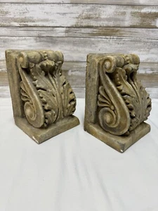 Schönes antikes schweres Gips Corbel Set - 6 3/4 "hoch 5" breit 4 1/4" Tiefe - Bild 1 von 20