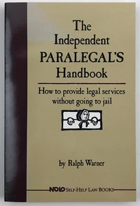 The Independent Paralegals Handbook by Ralph Warner Nolo Books 1986 1st Ed. - Picture 1 of 5