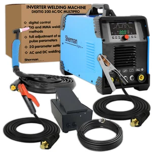 Sherman TIG 200 AC/DC MULTIPRO 200A Poste à souder PULSE MMA Aluminium - jeu n°7 - Imagen 1 de 7