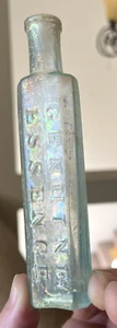 NICE AQUA OPEN PONTIL GENUINE ESSENCE BOTTLE ROLLED LIP 1850'S ERA DUG L@@K - Picture 1 of 7