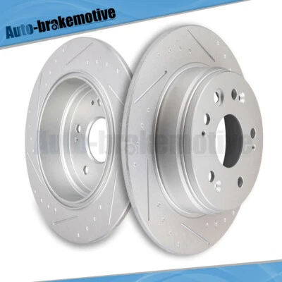 ROTORES DE DISCO DE FRENO TRASERO APTOS PARA HONDA CR-V 2002 2003 2004 SÓLIDOS Y RANURADOS Foto 1 de 4