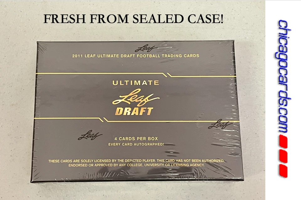 2011 Leaf Ultimate Draft FB HOBBY Box 4 AUTO Look4 Cam Newton JJ Watts AJ Green - Image 1 of 4